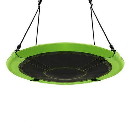 40 Inch Flying Saucer Tree Swing Indoor Outdoor Play Set-Green - Color: Green