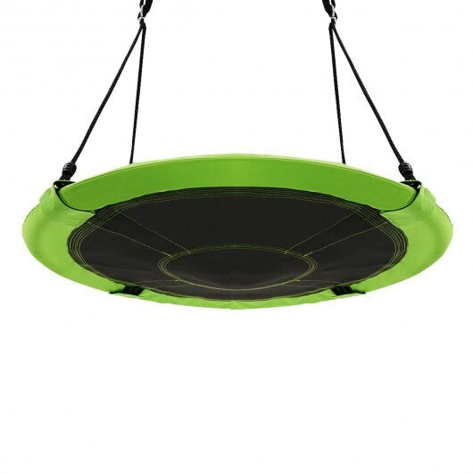 40 Inch Flying Saucer Tree Swing Indoor Outdoor Play Set-Green