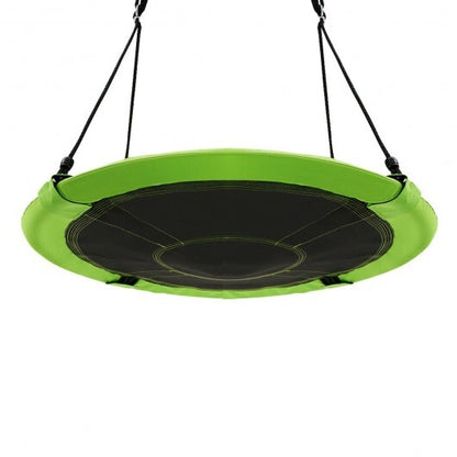 40 Inch Flying Saucer Tree Swing Indoor Outdoor Play Set-Green