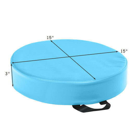 6 Pieces 15 Inch Round Toddler Floor Cushions-Blue - Color: Blue