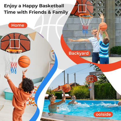 Indoor Outdoor Basketball Games with Large Shatter-proof Backboard - Color: Red