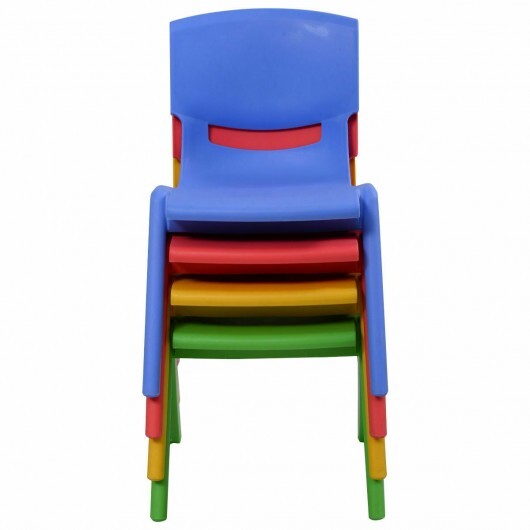 4-pack Colorful Stackable Plastic Children Chairs