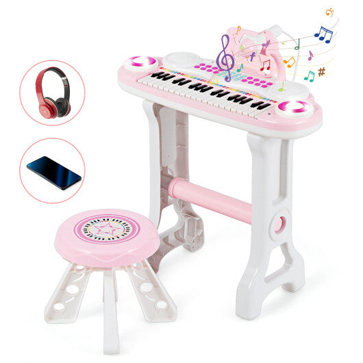 37-key Kids Electronic Piano Keyboard Playset-Blue