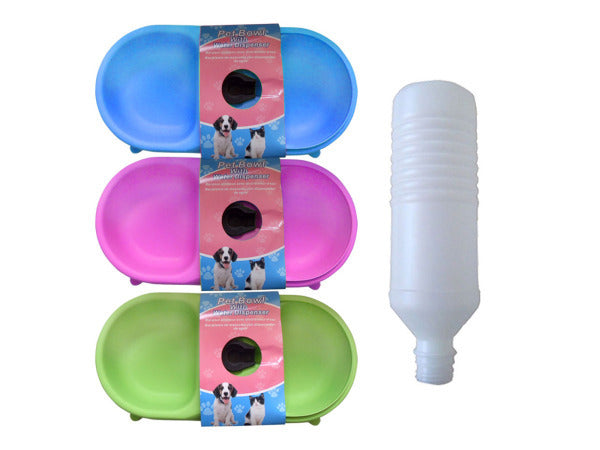 Pet bowl with water dispenser ( Case of 12 )