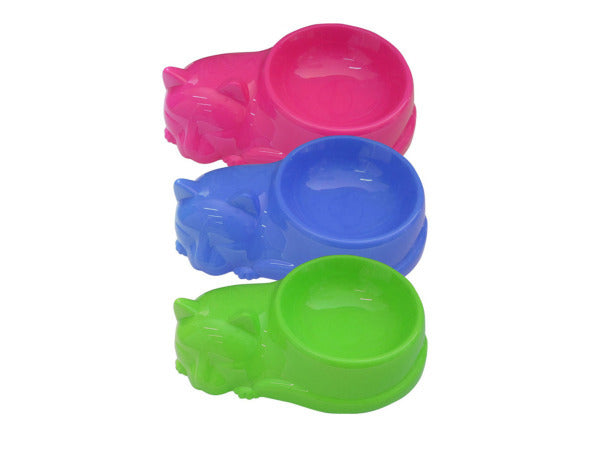 Cat shaped pet bowl ( Case of 96 )