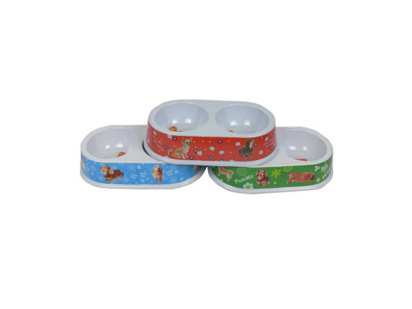 Double pet bowl ( Case of 16 )