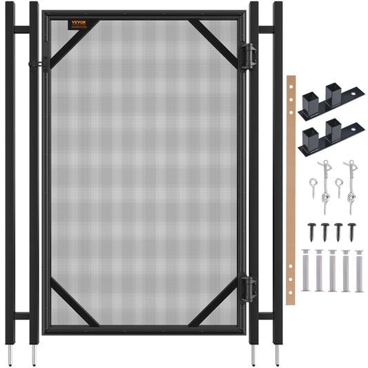 VEVOR Pool Fence Gate, 4 x 2.5 FT Pool Gate for Inground Pools, Pool Safety Fence Gate Kit with Stainless Steel Latch, Removable Child Safety Pool Fencing, Easy DIY Installation