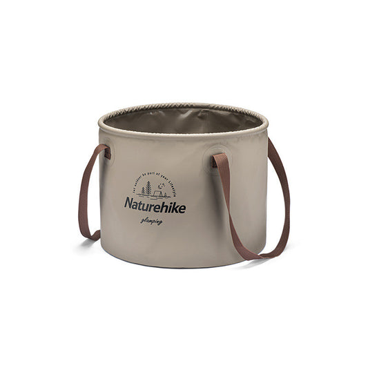 Color: 20l light coffee - Bucket Outdoor Travel Camping Portable Water Basin Water Storage Bucket