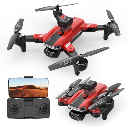 Color: S8 Red, Specifications: Single Battery - UAV Automatic Return HD Aerial Photography Four-axis