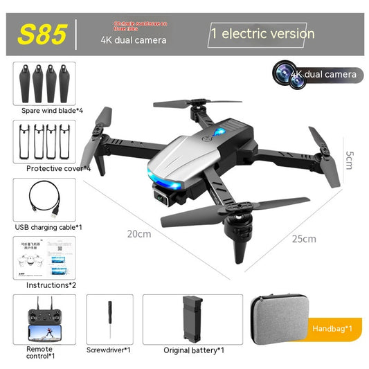Color: 4K Dual Camera, Specification: Single Battery Version - S85 Three-side Obstacle Avoidance UAV 4K Aerial Photography HD Dual Camera Four-axis