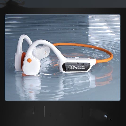 Color: Upgraded White, style: 8G - Waterproof Professional Bone Conduction Bluetooth Wireless Motion