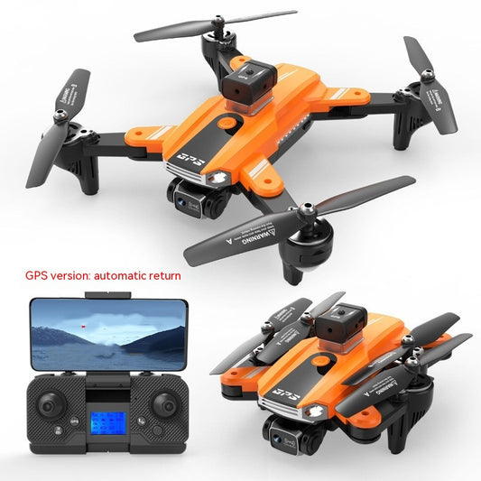 Color: S9 Orange, Specifications: Single Battery - UAV Automatic Return HD Aerial Photography Four-axis