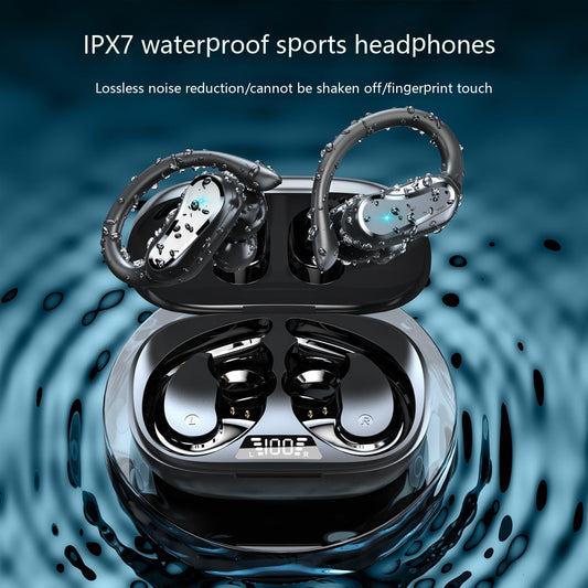 Ear-mounted IPX7 Waterproof Sports Wireless Intelligent Noise Reduction Headset