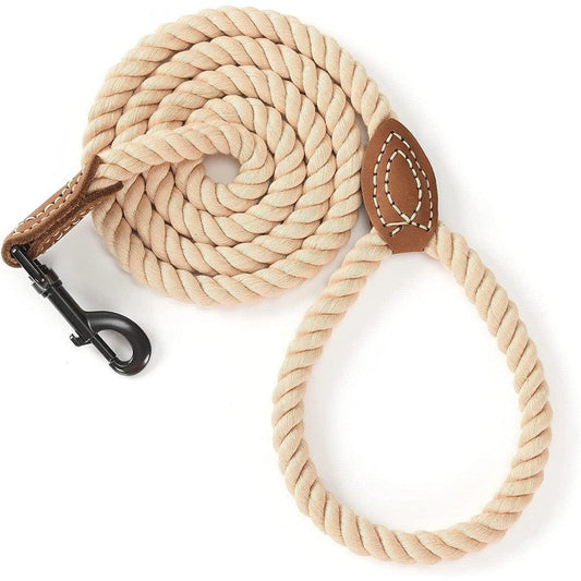 Elegant Cotton Braided Rope Dog Leash