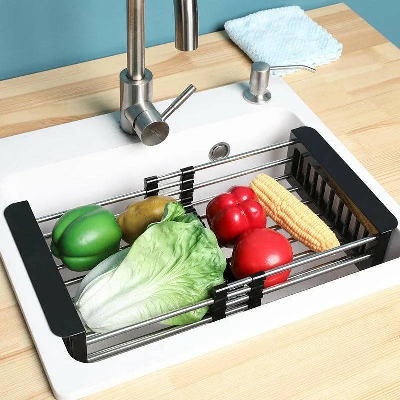 Kitchen Stainless Steel Sink Drainer Rack | Over the Sink Dish Rack