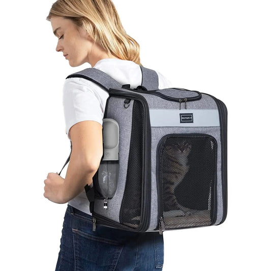 Triple Secured Reinforced Oxford Cat Backpack